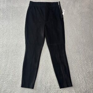 Gap Skinny High Rise Pants Black Side Zip Front Seam Trousers 616977-00-1 Size 8